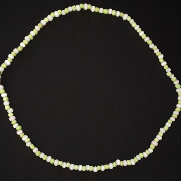 Jewelry - ** Green and White Beaded Necklace